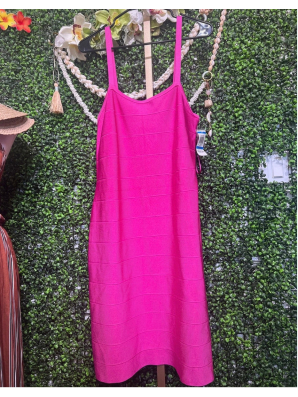 INC International Concepts Frosty Pink Avant Garden Body Con Mini Dress size XL
